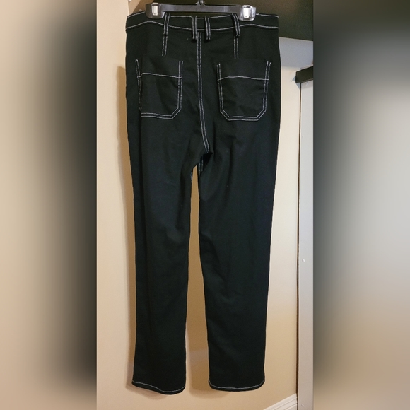 Black High Waist Straight Leg with Stretch, Size 2 - Picture 2 of 7